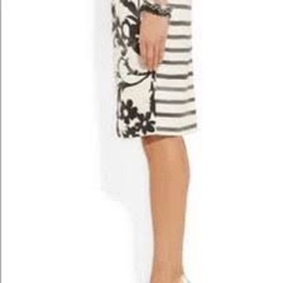 Moschino Cheap & Chic Women's Floral & Striped Print Pencil Skirt Cream Black‎ 6 - Picture 2 of 15